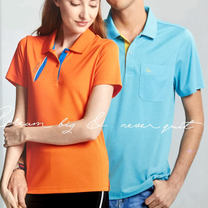 正-抗紫外線吸濕排汗短袖POLO衫（橘、果綠、水藍色）